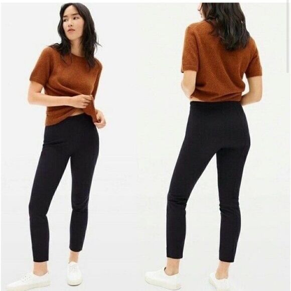 Everlane The Side-Zip Stretch Cotton Ankle Skinny Business Casual Pant Size: 4 - Picture 1 of 7